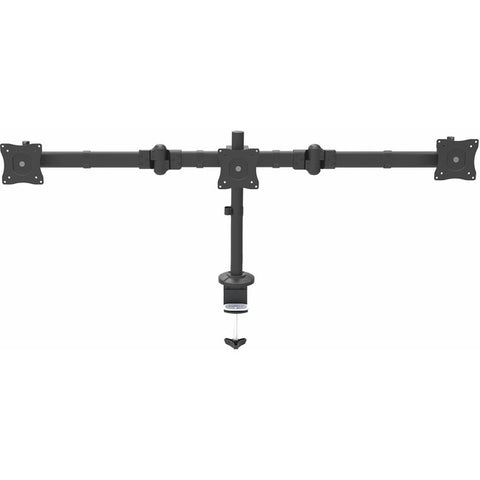StarTech.com Desk Mount Triple Monitor Arm - 3 VESA 27" Displays - Ergonomic Height Adjustable Articulating Pole Mount - Clamp/Grommet