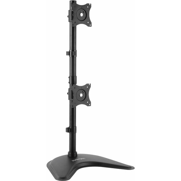 StarTech.com Vertical Dual Monitor Stand - Heavy Duty Steel - Monitors up to 27