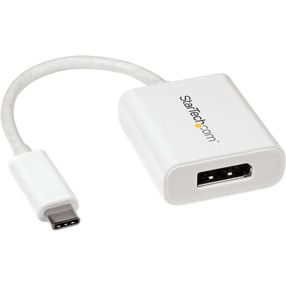StarTech.com USB C to DisplayPort Adapter - USB Type-C to DP Adapter for USB-C devices such as your 2018 iPad Pro - 4K 60Hz - White