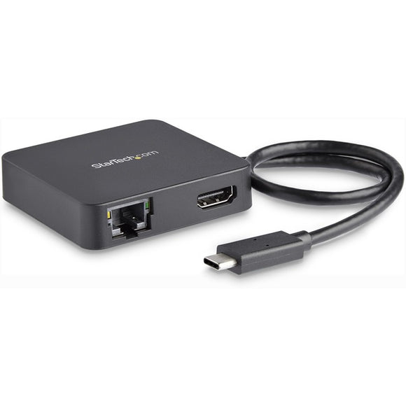 StarTech.com USB C Multiport Adapter - Portable USB Type-C Mini Dock to 4K UHD HDMI Video - GbE, USB 3.0 Hub - Thunderbolt 3 Compatible