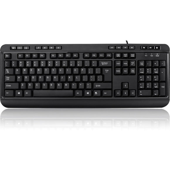 Adesso Multimedia Desktop Keyboard with 3-Port USB Hub