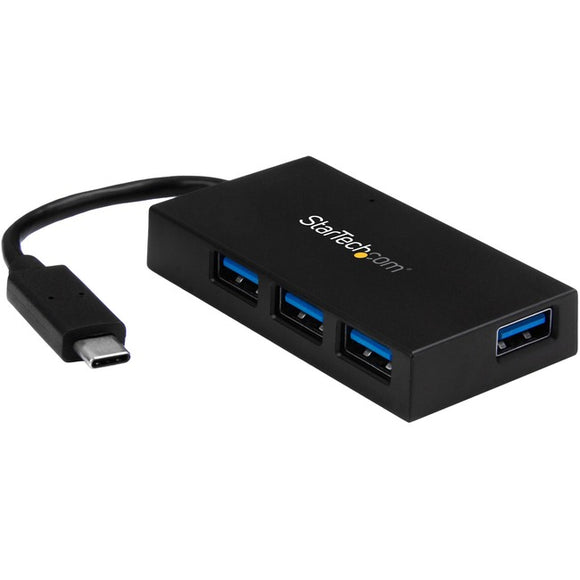 StarTech.com 4 Port USB C Hub - USB-C to 4x USB-A (USB 3.0/3.1 Gen 1 SuperSpeed 5Gbps) - USB Bus or Self Powered - BC 1.2 Charging Hub