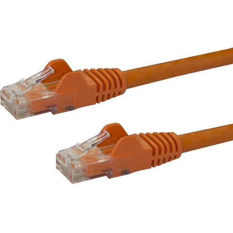 StarTech.com 6in CAT6 Ethernet Cable - Orange Snagless Gigabit - 100W PoE UTP 650MHz Category 6 Patch Cord UL Certified Wiring/TIA