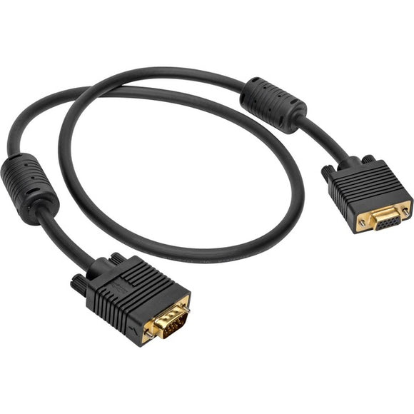 Tripp Lite VGA Coax High-Resolution Monitor Extension Cable with RGB Coax (HD15 M/F), 3 ft.