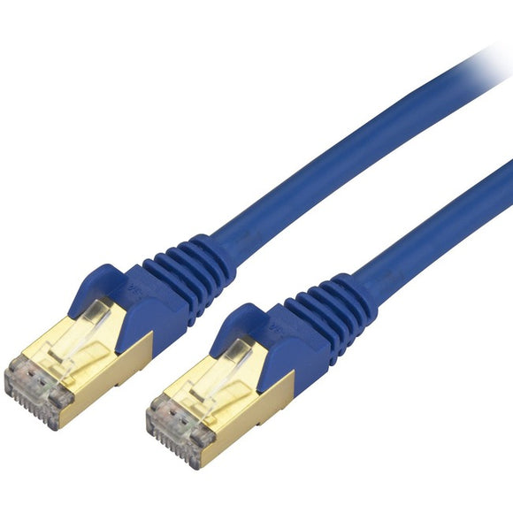 StarTech.com 4ft CAT6a Ethernet Cable - 10 Gigabit Category 6a Shielded Snagless 100W PoE Patch Cord - 10GbE Blue UL Certified Wiring/TIA