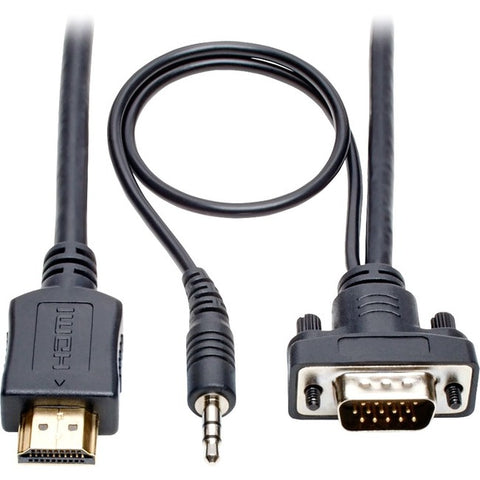 Tripp Lite HDMI to VGA Adapter Converter Cable Active +3.5mm M/M 1080p 10ft 10'