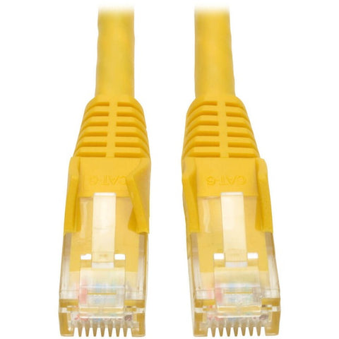 Tripp Lite Cat6 Gigabit Snagless Molded Patch Cable (RJ45 M/M) Yellow, 7'