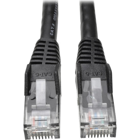 Tripp Lite Cat6 Gigabit Snagless Molded Patch Cable (RJ45 M/M) Black, 7'