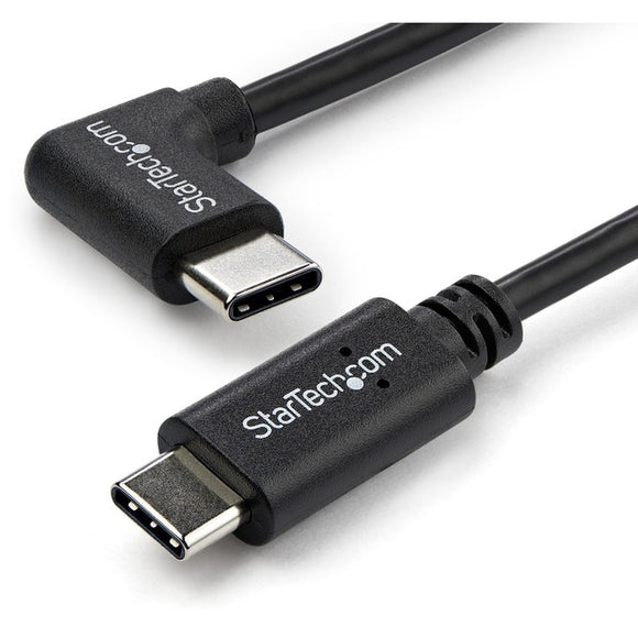 StarTech.com 1m 3 ft Right Angle USB-C Cable M/M - USB 2.0 - USB Type C Cable - 90 degree USB-C Cable - USB C to USB C Cable - USB-C Charge Cable