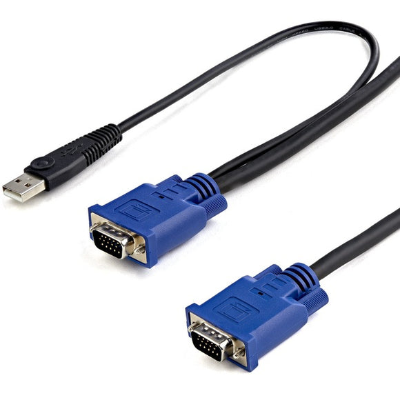 StarTech.com StarTech.com 15 ft 2-in-1 Ultra Thin USB KVM Cable - Video / USB cable - 4 pin USB Type A, HD-15 (M) - HD-15 (M) - 4.57 m