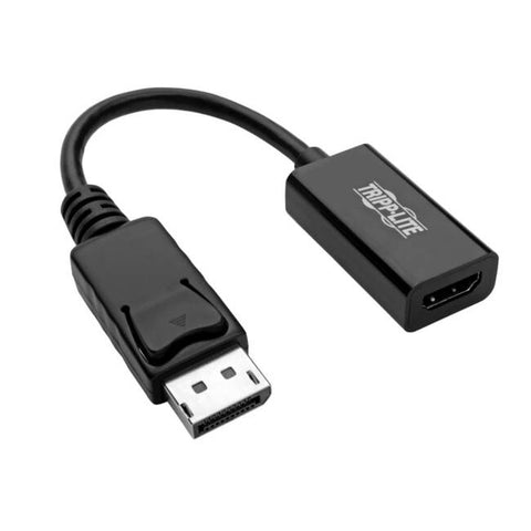 Tripp Lite DisplayPort to HDMI 2.0 Adapter-M/F, Latching Connector, 4K@60 Hz, 6 in., Black, DP to HDMI