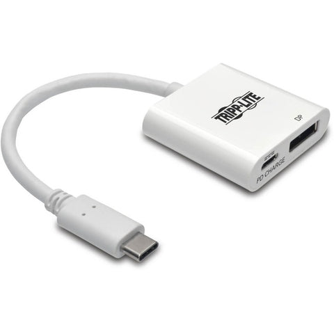 Tripp Lite USB C to DisplayPort Video Adapter Converter w/ USB-C PD Charging Port, USB Type C to DP, USB-C, USB Type-C 6in