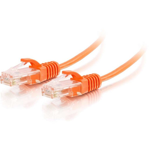 C2G 3ft Cat6 Slim Snagless Unshielded (UTP) Ethernet Cable - Orange
