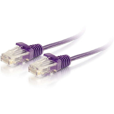 C2G 7ft Cat6 Slim Snagless Unshielded (UTP) Ethernet Cable - Purple