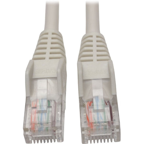 Tripp Lite Cat5e 350 MHz Snagless Molded UTP Patch Cable (RJ45 M/M), White, 15 ft.