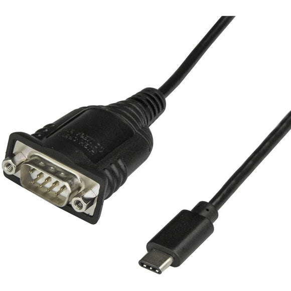 StarTech.com USB C to Serial Adapter Cable with COM Port Retention, 16