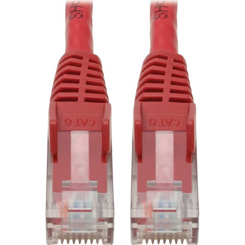 Tripp Lite Cat6 Gigabit Snagless Molded (UTP) Ethernet Cable (RJ45 M/M) PoE Red 4 ft. (1.22 m)