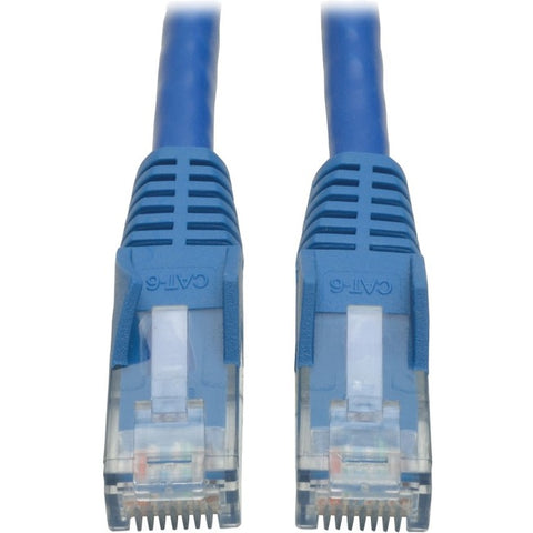 Tripp Lite Cat6 GbE Gigabit Ethernet Snagless Molded Patch Cable UTP Blue RJ45 M/M 8ft 8'