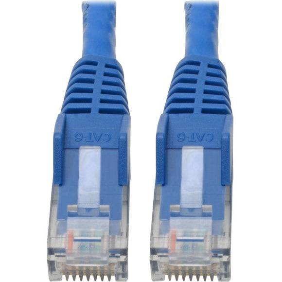 Tripp Lite Cat6 GbE Gigabit Ethernet Snagless Molded Patch Cable UTP Blue RJ45 M/M 6in 6