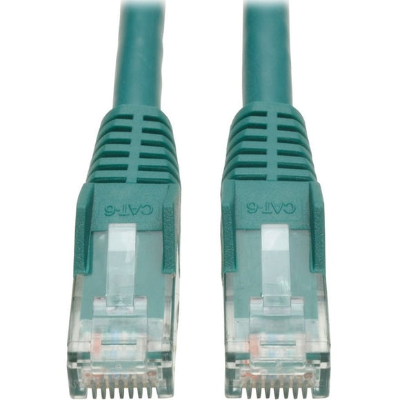 Tripp Lite Cat6 GbE Gigabit Ethernet Snagless Molded Patch Cable UTP Green RJ45 M/M 6in 6