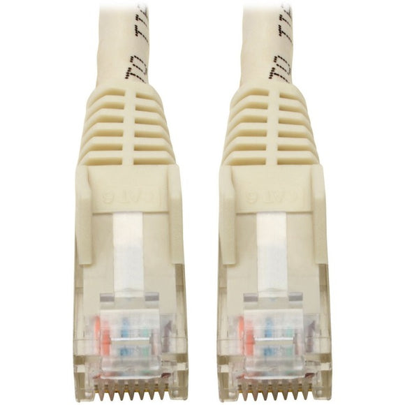Tripp Lite Cat6 GbE Gigabit Ethernet Snagless Molded Patch Cable UTP White RJ45 M/M 6in 6