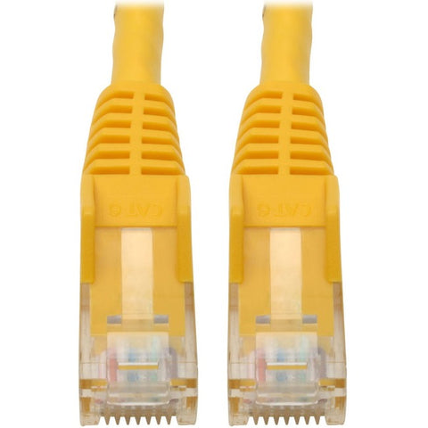 Tripp Lite Cat6 GbE Gigabit Ethernet Snagless Molded Patch Cable UTP Yellow RJ45 M/M 6in 6"