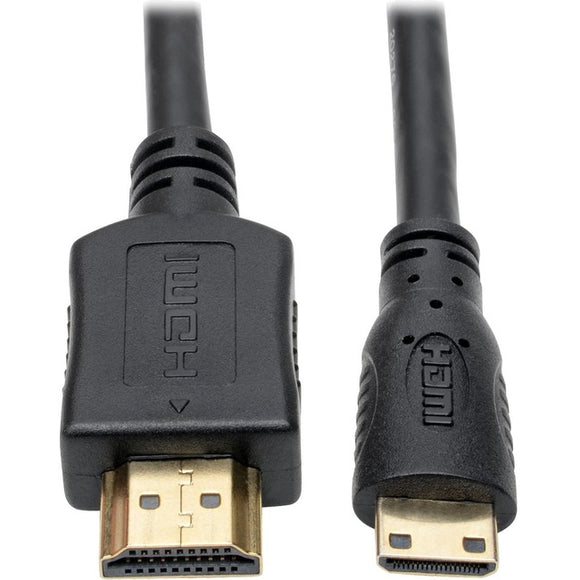 Tripp Lite High-Speed HDMI to Mini-HDMI Cable w Ethernet & Digital Video Audio M/M 1080p 1ft 1'