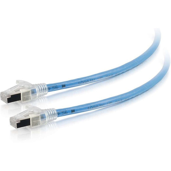 C2G 50ft HDBaseT Cat6a Cable with Discontinuous Shielding - Plenum - Blue