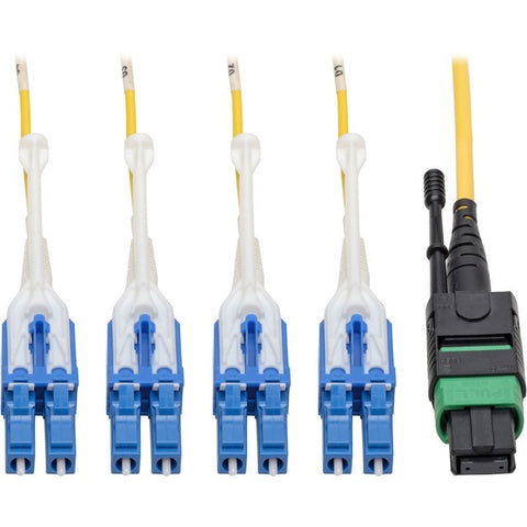 Tripp Lite MTP/MPO (APC) to 8xLC SMF Fiber Breakout Cable QSFP+ 40/100Gb 1M