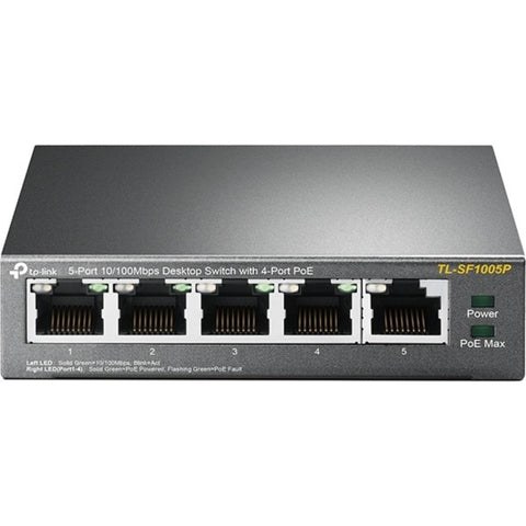 TP-Link TL-SF1005P - 5-Port Fast Ethernet PoE Switch - Limited Lifetime Protection