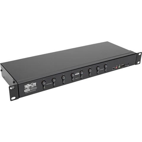 Tripp Lite 8-Port KVM Switch DVI/USB w Audio & Peripheral Sharing 1U 1080p