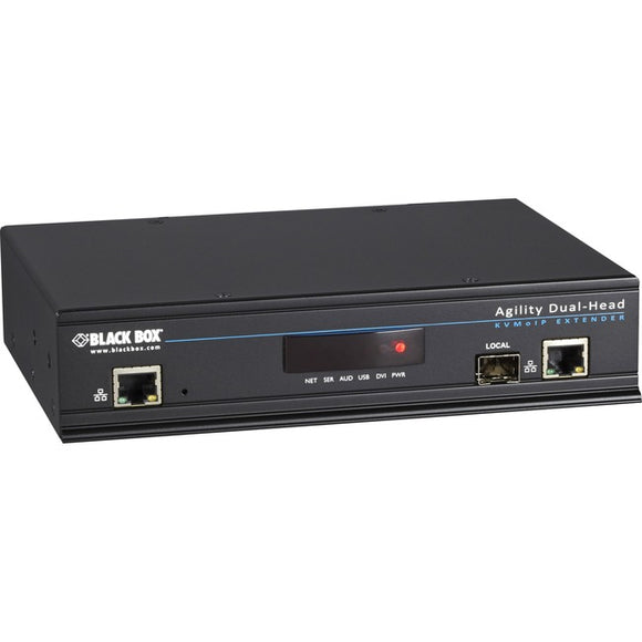 Black Box Agility KVM-Over-IP Matrix, Dual-Head DVI-D, USB 2.0, KVM Transmitter