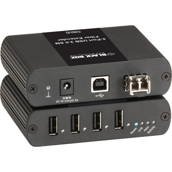 Black Box USB Extender - Single-Mode Fiber, 4-Port