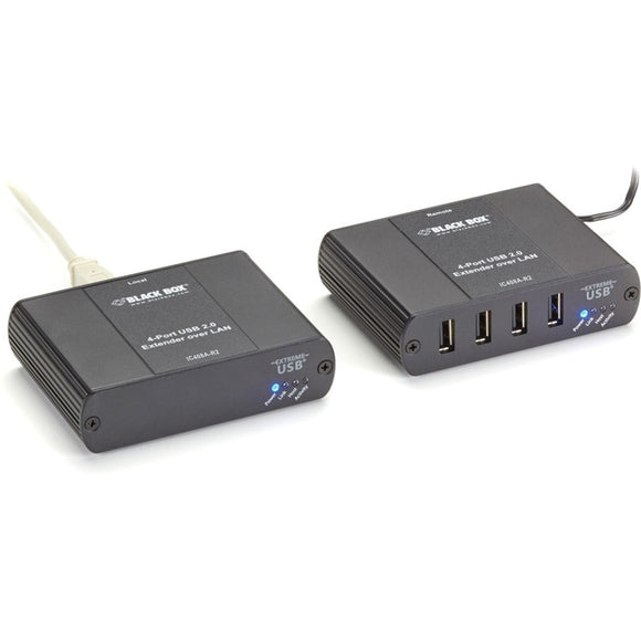 Black Box USB 2.0 Extender - CATx/LAN, 4-Port