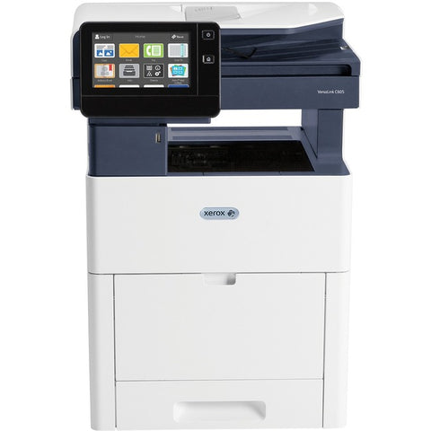 Xerox VersaLink C605 C605/YXL LED Multifunction Printer-Color-Copier/Fax/Scanner-55 ppm Mono/55 ppm Color Print-1200x2400 Print-Automatic Duplex Print-120000 Pages Monthly-700 sheets Input-Color Scanner-600 Optical Scan-Color Fax-Gigabit Ethernet