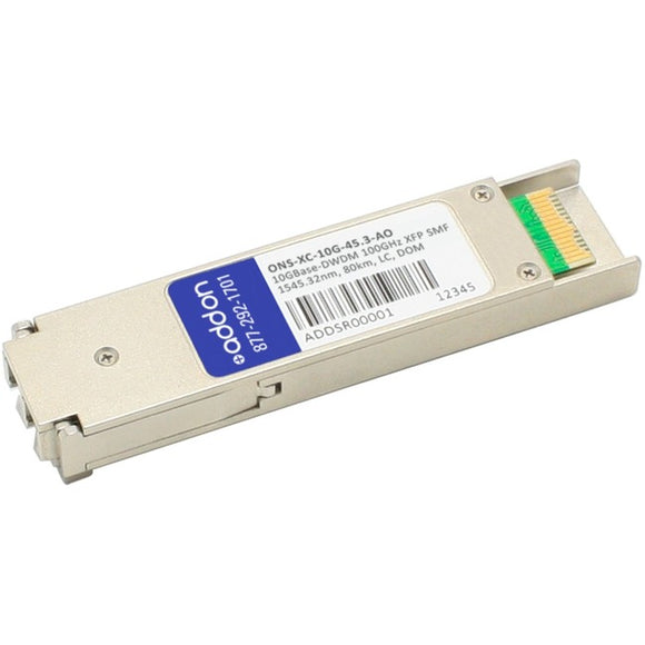 AddOn Cisco ONS ONS-XC-10G-45.3 Compatible TAA Compliant 10GBase-DWDM 100GHz XFP Transceiver (SMF, 1545.32nm, 80km, LC, DOM)