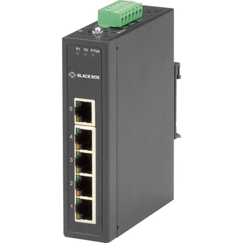 Black Box Industrial 10/100-Mbps Ethernet Switch - Unmanaged, Extreme Temperature, 5-Port