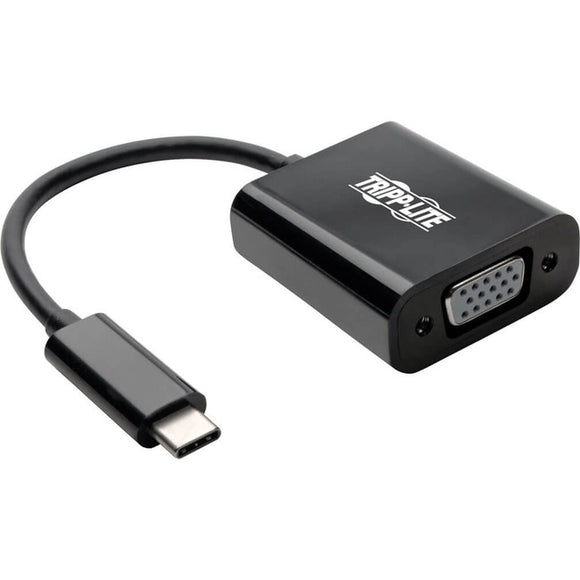 Tripp Lite USB C to VGA Adapter Converter, Thunderbolt 3 - M/F, USB 3.1, 1080p, Black, USB Type C, USB-C, USB Type-C