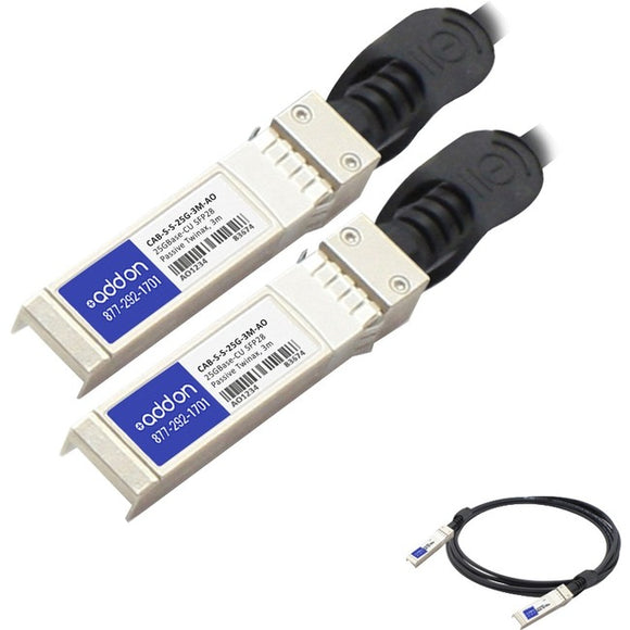 AddOn Arista Networks Compatible TAA Compliant 25GBase-CU SFP28 to SFP28 Direct Attach Cable (Passive Twinax, 3m)