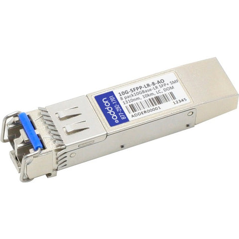 8-Pack of Brocade (Formerly) 10G-SFPP-LR-8 Compatible TAA Compliant 10GBase-LR SFP+ Transceiver (SMF, 1310nm, 10km, LC, DOM)