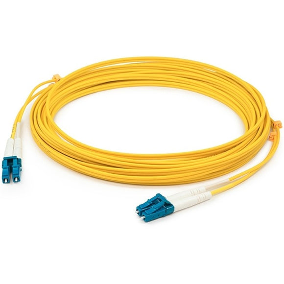 AddOn 2m LC (Male) to LC (Male) Yellow OS2 Duplex Fiber TAA Compliant OFNR (Riser-Rated) Patch Cable