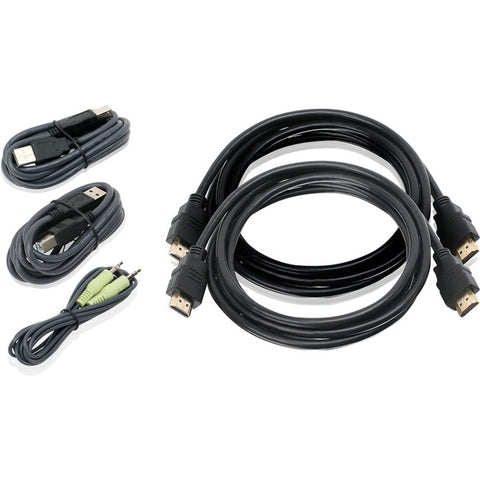 Iogear 6ft Dual Hdmi Usb Kvm Cable Kit