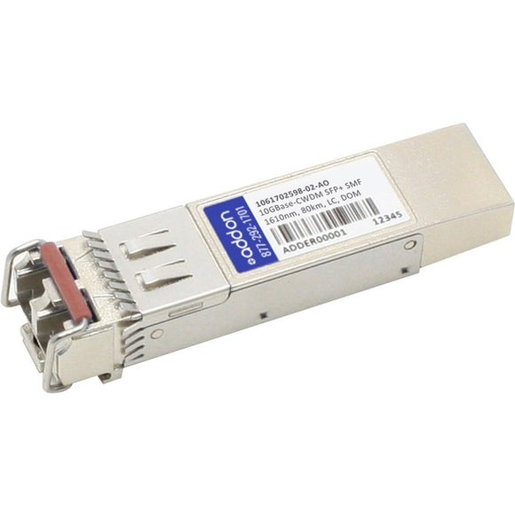 AddOn ADVA 1061702598-02 Compatible TAA Compliant 10GBase-CWDM SFP+ Transceiver (SMF, 1610nm, 80km, LC, DOM)
