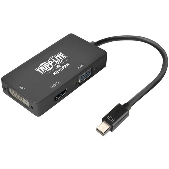Tripp Lite Mini DisplayPort 1.2 to VGA/DVI/HDMI Adapter Converter 4K Black mDP to VGA / DVI / HDMI 6in