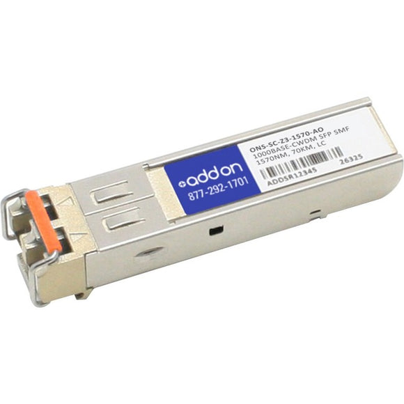 AddOn Cisco ONS ONS-SC-Z3-1570 Compatible TAA Compliant 1000Base-CWDM SFP Transceiver (SMF, 1570nm, 70km, LC)