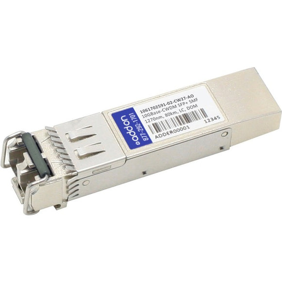 AddOn ADVA 1061702591-02-CW27 Compatible TAA Compliant 10GBase-CWDM SFP+ Transceiver (SMF, 1270nm, 80km, LC, DOM)