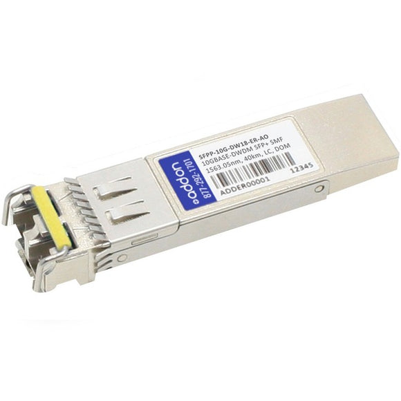 AddOn Juniper Networks SFPP-10G-DW18-ER Compatible TAA Compliant 10GBase-DWDM 100GHz SFP+ Transceiver (SMF, 1563.05nm, 40km, LC, DOM)