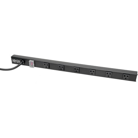 Tripp Lite Power Strip Right-Angle 5-15R 6 Outlet 8ft Cord 5-15P 24in Black