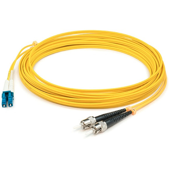 AddOn 0.5m LC (Male) to ST (Male) Yellow OS2 Duplex Fiber OFNR (Riser-Rated) Patch Cable