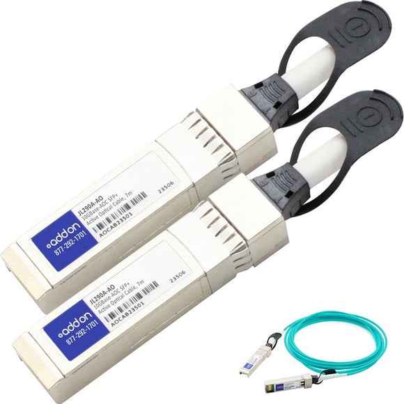 AddOn HP JL290A Compatible TAA Compliant 10GBase-AOC SFP+ to SFP+ Active Optical Cable (850nm, MMF, 7m)